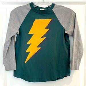 EUC Boys Hanna Andersson Long Sleeve T Shirt Teal Lightning Sz. 8
